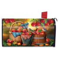 Briarwood Lane Harvest Apple Basket Fall Magnetic Mailbox Cover Bluebirds Picnic Standard