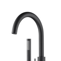 Pulse Showerspas Matte Black Freestanding Tub Filler With Diverter