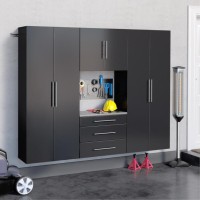 Black Hangups 90 Storage Cabinet Set G 4Pc