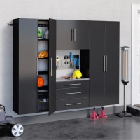 Black Hangups 90 Storage Cabinet Set G 4Pc