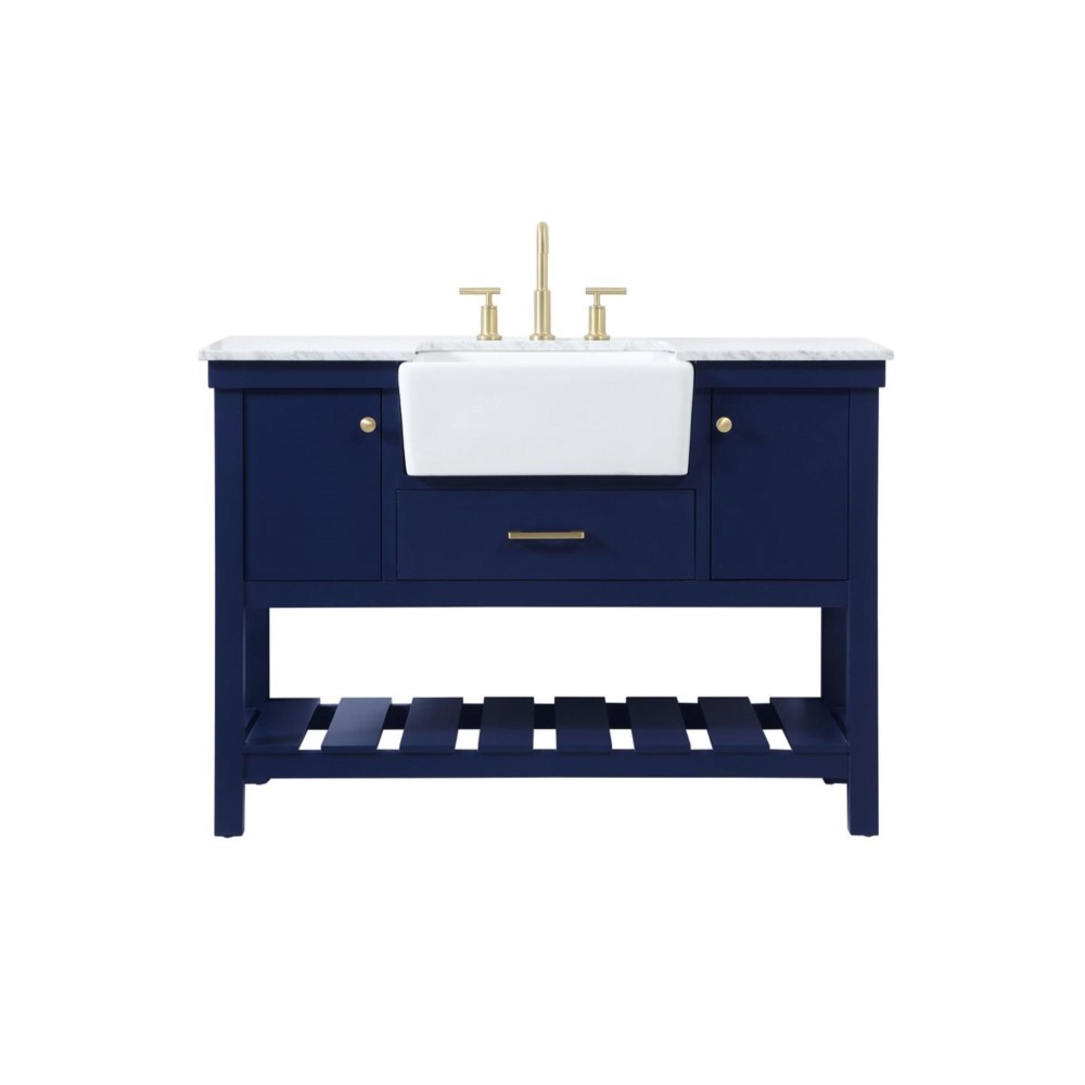 48 Inch Single Bathroom Vanity In Blue