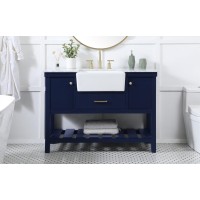 48 Inch Single Bathroom Vanity In Blue