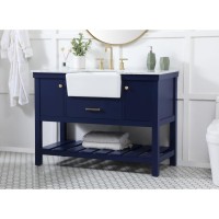 48 Inch Single Bathroom Vanity In Blue