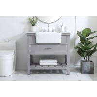 36 Inch Single Bathroom Vanity In Grey