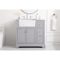 36 Inch Single Bathroom Vanity In Grey