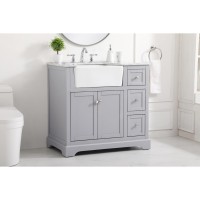 36 Inch Single Bathroom Vanity In Grey