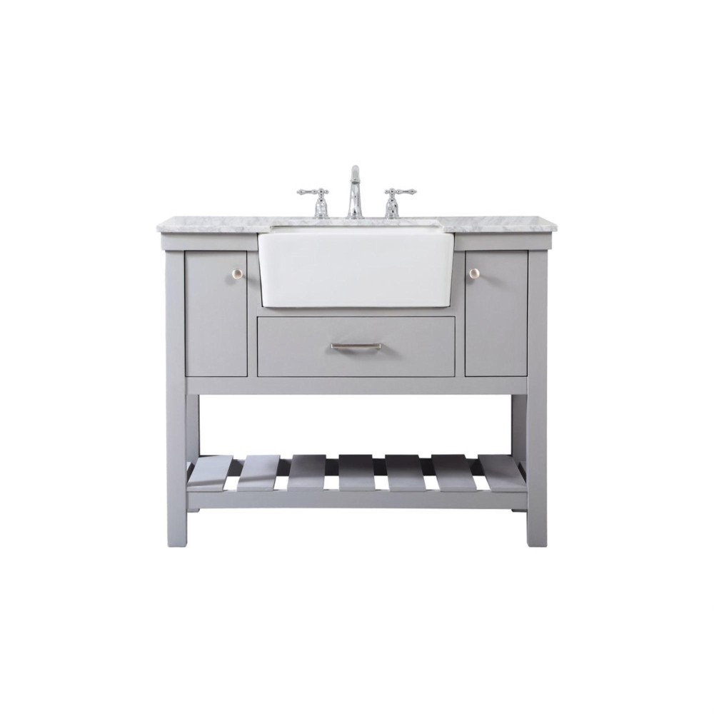 42 Inch Single Bathroom Vanity In Grey
