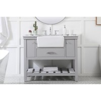 42 Inch Single Bathroom Vanity In Grey