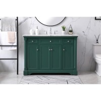 48 Inch Single Bathroom Vanity Set In Green