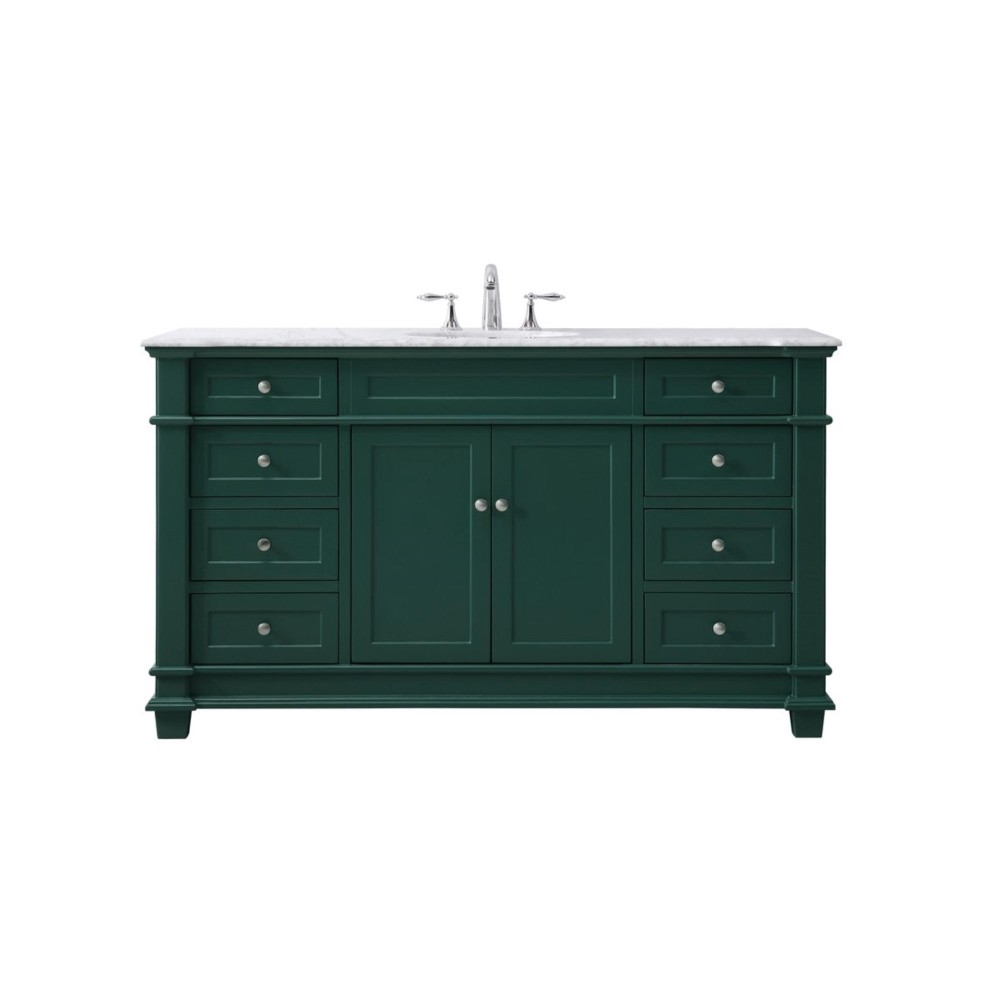 60 Inch Double Bathroom Vanity Set In Green