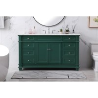 60 Inch Double Bathroom Vanity Set In Green