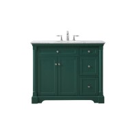 42 Inch Single Bathroom Vanity Set In Green