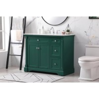 42 Inch Single Bathroom Vanity Set In Green