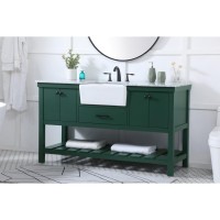 60 Inch Single Bathroom Vanity In Green