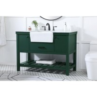 48 Inch Single Bathroom Vanity In Green