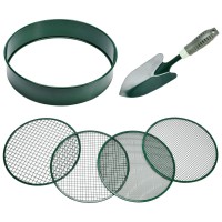 Soil Sieve Garden Riddle Sieve 12 Diameter Fine Mesh Soil Sieve Potting Sieve With 4 Interchangeable Filter Mesh Sizes 3 6 9