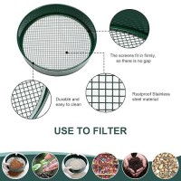 Soil Sieve Garden Riddle Sieve 12 Diameter Fine Mesh Soil Sieve Potting Sieve With 4 Interchangeable Filter Mesh Sizes 3 6 9