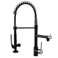 Kitchen Faucet with Pull Down Sprayer oneHole gooseneck Kitchen Sink Faucet 2 HandleD0102H5QUQP