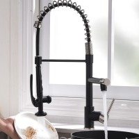 Kitchen Faucet with Pull Down Sprayer oneHole gooseneck Kitchen Sink Faucet 2 HandleD0102H5QUQP