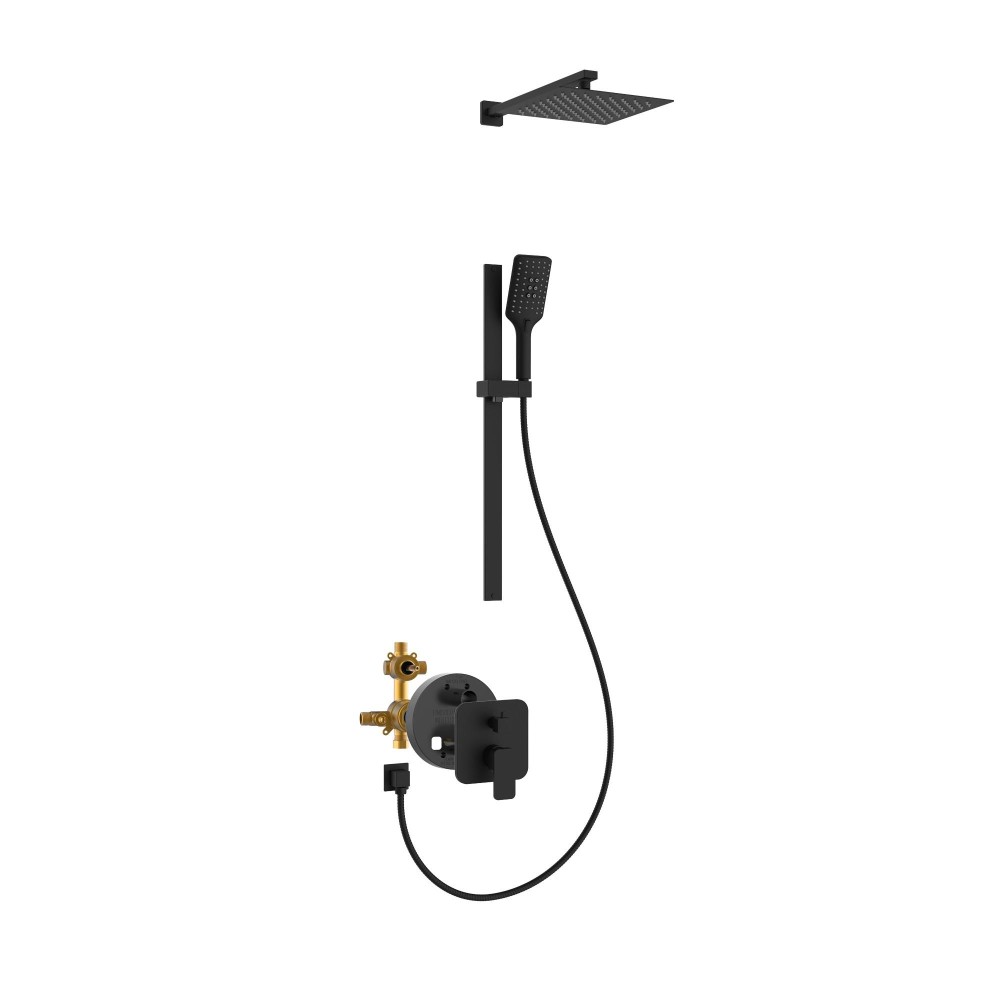 Pulse Showerspas Combo Shower System In Matte Black