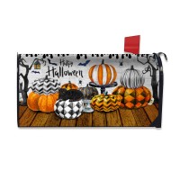 Halloween Mailbox Cover Fall Pumpkin Decorative Mailbox Covers Magnetic Halloween Mailbox Post Cover Home Garden Decor Outdoor S