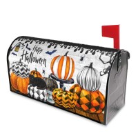 Halloween Mailbox Cover Fall Pumpkin Decorative Mailbox Covers Magnetic Halloween Mailbox Post Cover Home Garden Decor Outdoor S