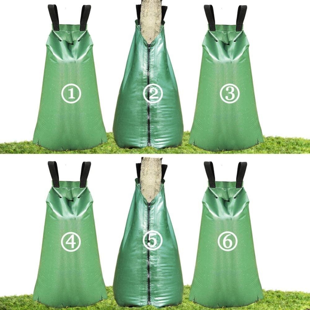 Refasen Tree Watering Bag 20 Gallon Water Bags For Trees Slow Release Drip Irrigation Bag For Trees 6 Packs