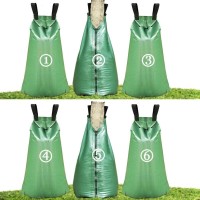 Refasen Tree Watering Bag 20 Gallon Water Bags For Trees Slow Release Drip Irrigation Bag For Trees 6 Packs