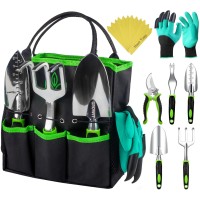 Heavy Duty Garden Tools 10 Pieces Set Rust Proof Durable Gardening Supplies Gifts For Women Men Mom Or Dad Ergonomic Garden