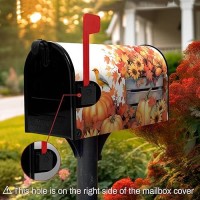 Dacawin Fall Sunflower Mailbox Covers Magnetic Standard Size Autumn Bird Mailbox Cover Maple Leaf Pumpkin Mailbox Post Cover Wat