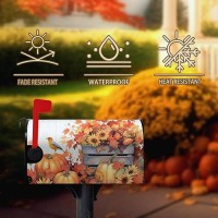 Dacawin Fall Sunflower Mailbox Covers Magnetic Standard Size Autumn Bird Mailbox Cover Maple Leaf Pumpkin Mailbox Post Cover Wat