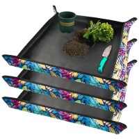 Onlysuki 3Pcs 295 X 295 Repotting Mat For House Plant Care And Dirt Spill Control Portable Potting Tray