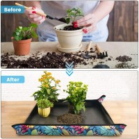 Onlysuki 3Pcs 295 X 295 Repotting Mat For House Plant Care And Dirt Spill Control Portable Potting Tray