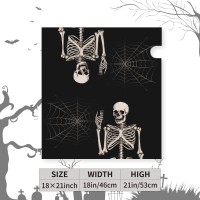 Dacawin Halloween Mailbox Covers Magnetic Human Skeleton Mailbox Cover Mailbox Wraps Post Letter Box Covers Garden Decorations O