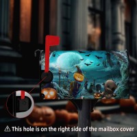 Dacawin Halloween Mailbox Covers Magnetic Cemetery Bats Mailbox Cover Mailbox Wraps Post Letter Box Covers Garden Decorations Ou