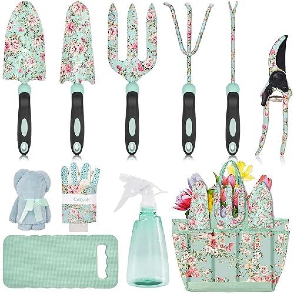 Garden Tools Set Carsolt 11 Pcs Heavy Duty Floral Gardening Tools Kit With Nonslip Rubber Handle Special Gardening Gifts For