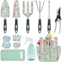 Garden Tools Set Carsolt 11 Pcs Heavy Duty Floral Gardening Tools Kit With Nonslip Rubber Handle Special Gardening Gifts For