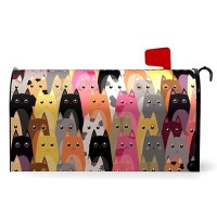 Dacawin Cat Mailbox Covers Magnetic Watercolor Mailbox Cover Mailbox Wraps Post Letter Box Covers Garden Decorations Outdoor 21