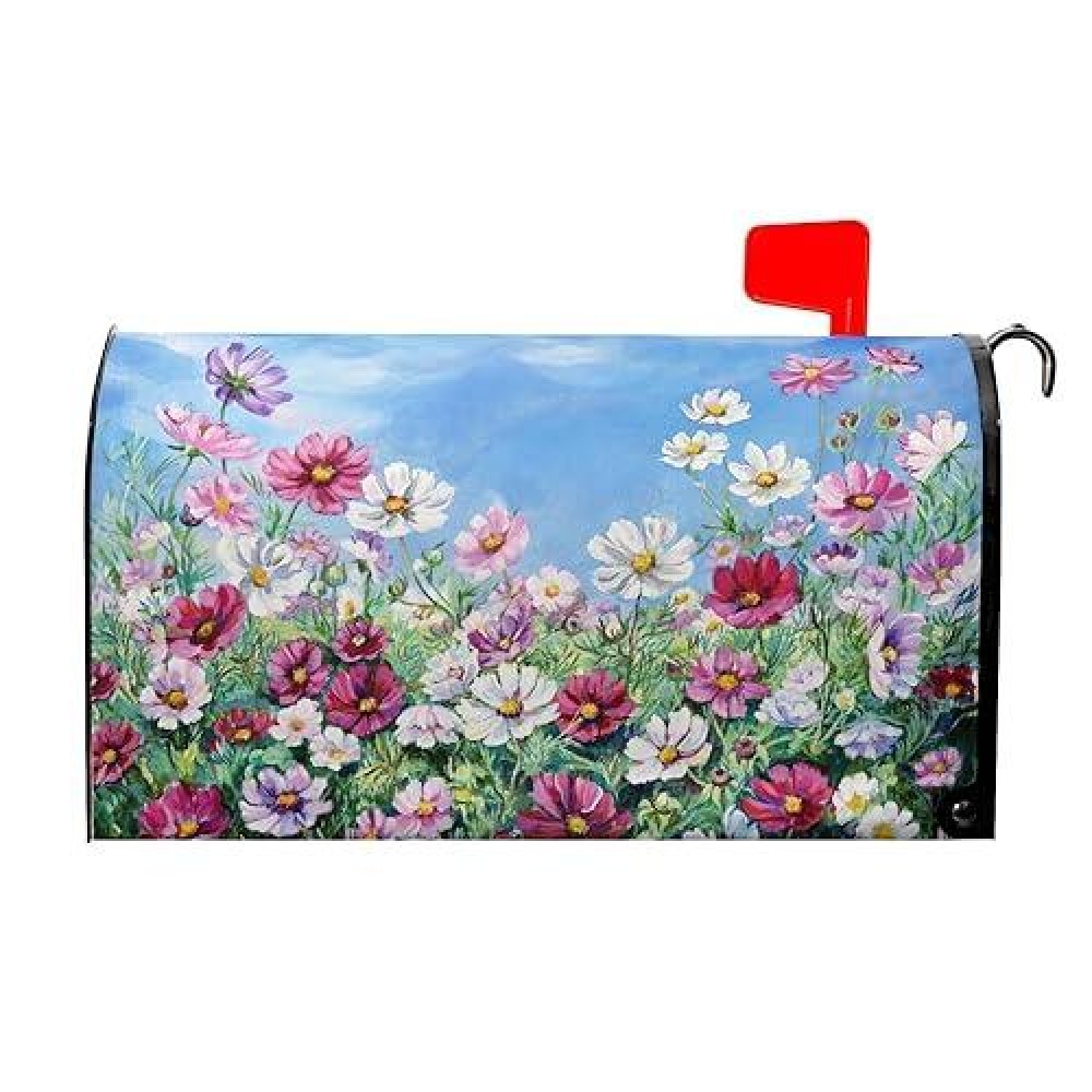 Spring Flowers Mailbox Cover Magnetic Standard Size 21