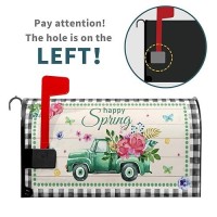 Spring Flower Truck Magnetic Mailbox Cover Magnetic Standard Size 21