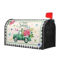 Spring Flower Truck Magnetic Mailbox Cover Magnetic Standard Size 21