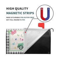 Spring Flower Truck Magnetic Mailbox Cover Magnetic Standard Size 21