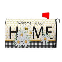 Welcome To Our Home Summer Mailbox Covers Magnetic Standard Size 21 X 18 Summer Daisy Floral Magnetic Mailbox Covers Bumble