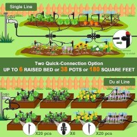 Drip Irrigation Kit For Garden  Raised Bed Watering System 233Ft  Quick-Connect Plant Accessories  Drip Line Kit For Greenhouse  Diy Micro Sprinklers Set For Yard Outside Sistema De Riego Por Goteo