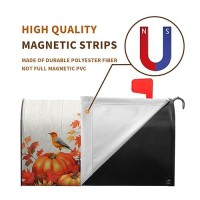 Dacawin Fall Sunflower Mailbox Covers Magnetic Large Size Autumn Bird Mailbox Cover Maple Leaf Pumpkin Mailbox Post Cover Waterp