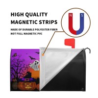 Dacawin Halloween Mailbox Covers Magnetic 255 X 21 Bats Ghost Pumpkin Spider Mailbox Cover Large Size Mailbox Wraps Post Le