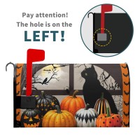 Black Cat Halloween Mailbox Covers Magnetic Standard Size 21