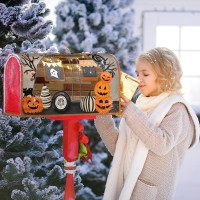 Halloween Pumpkin Magnetic Mailbox Covers Large Size 255X21Inch Carved Pumpkins Ghost Spider Letter Box Cover Trick Or Treat Wo