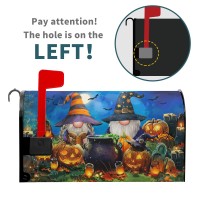 Granbey Halloween Gnomes Mailbox Covers Magnetic Standard Size Humor Spooky Pumpkins Waterproof Mail Box Cover Autumn Halloween