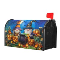 Granbey Halloween Gnomes Mailbox Covers Magnetic Standard Size Humor Spooky Pumpkins Waterproof Mail Box Cover Autumn Halloween